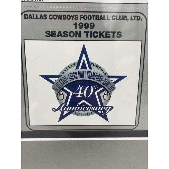 1989 Dallas Cowboys Season Ticket Sheet Signed by Jason Tucker - Picture 7 of 9